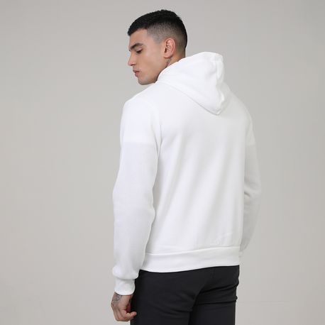 JAQUETA DE MOLETOM C/ CAPUZ MMBZ/MMFB400 BRANCO M