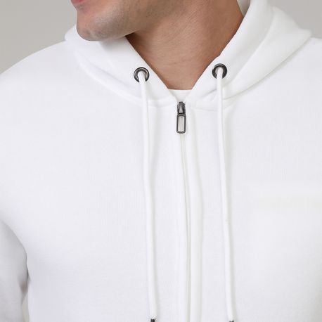 JAQUETA DE MOLETOM C/ CAPUZ MMBZ/MMFB400 BRANCO M
