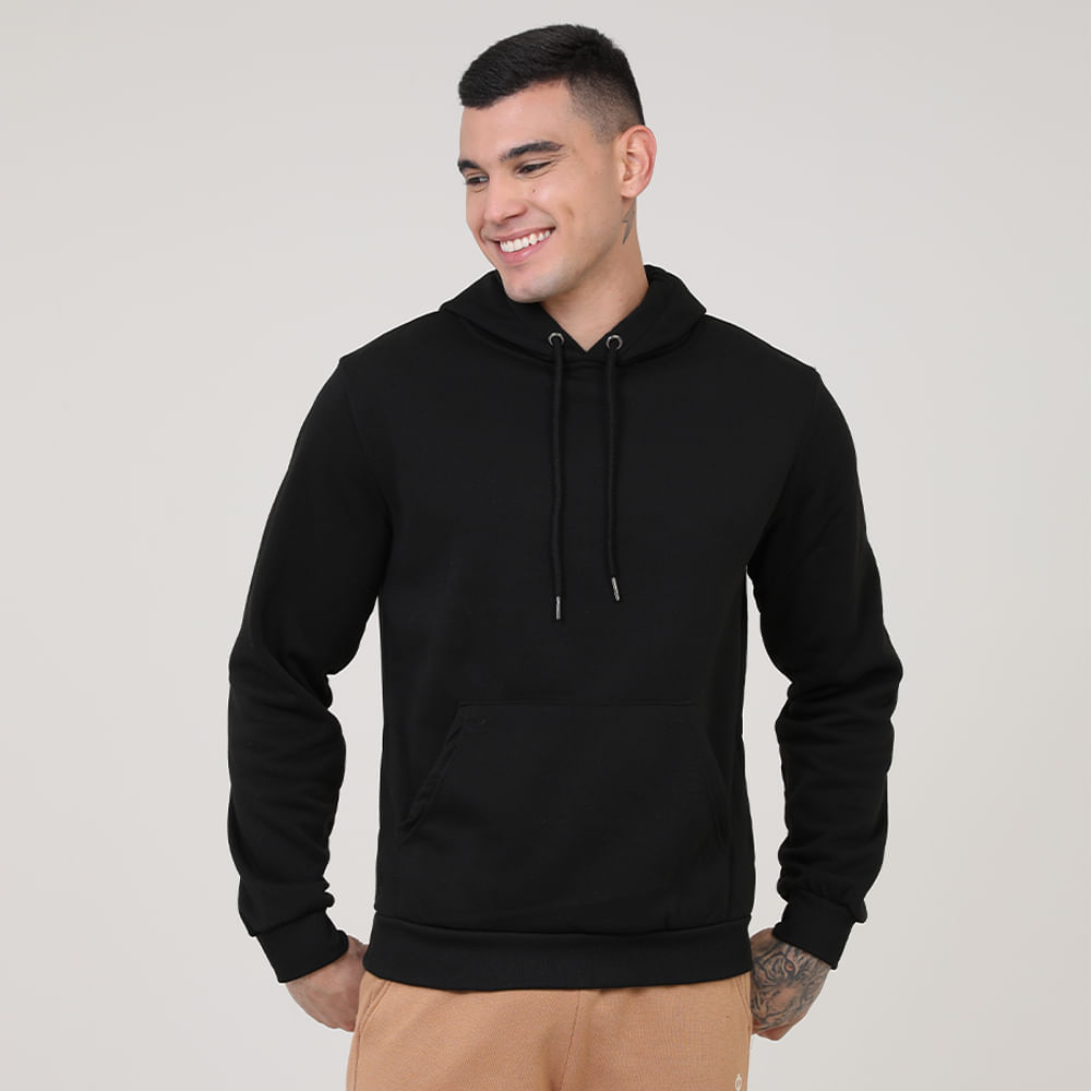 MOLETOM FECHADO C/ CAPUZ MMBF300 PRETO P