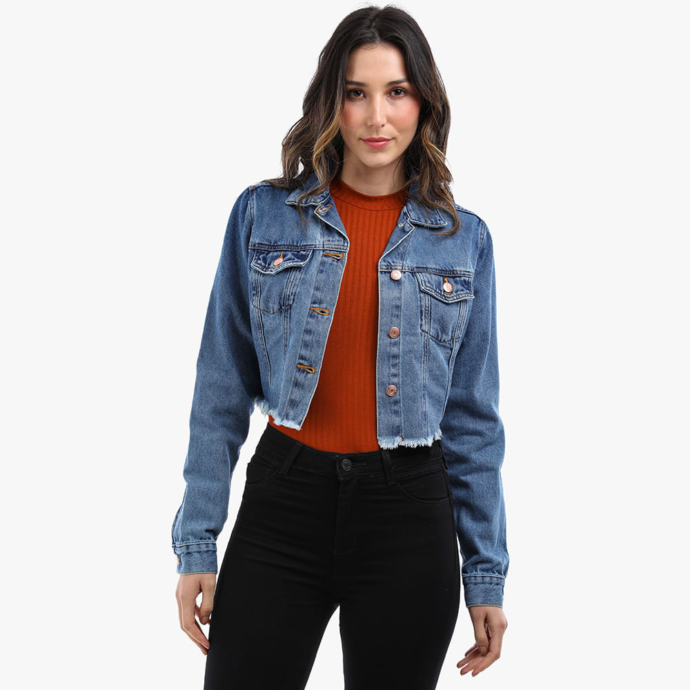 JAQUETA JEANS BASICA 22269 JEANS M