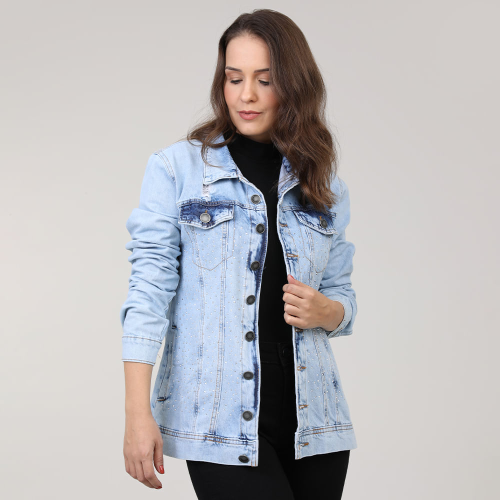 JAQUETA OVERSIZE SKY APLIQUE 40007 JEANS MEDIO P