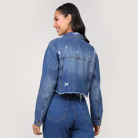 JAQUETA JEANS MED CURTA 271166 JEANS MEDIO G
