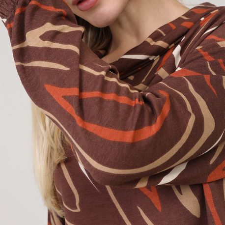 BLUSA ML GOLA BOBA MOL EST 220699T MARROM P