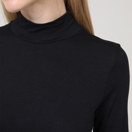 BLUSA ALONGADA GOLA ALTA 72993 PRETO M