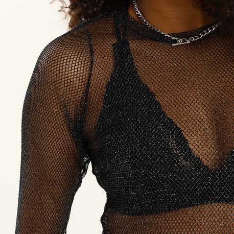 BLUSA ML TELA 220840 PRETO P