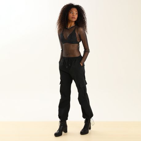 BLUSA ML TELA 220840 PRETO P