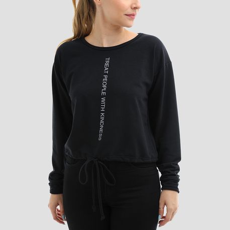 BLUSA MOLETOTON SILK AMARRACAO 3112 PRETO M