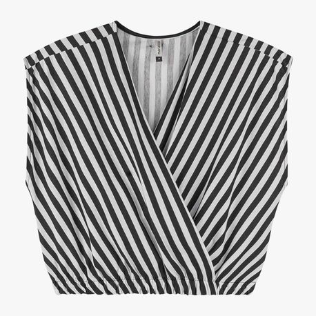 T SHIRT LISTRADA TRANSPASSADA 183161 PRETO P
