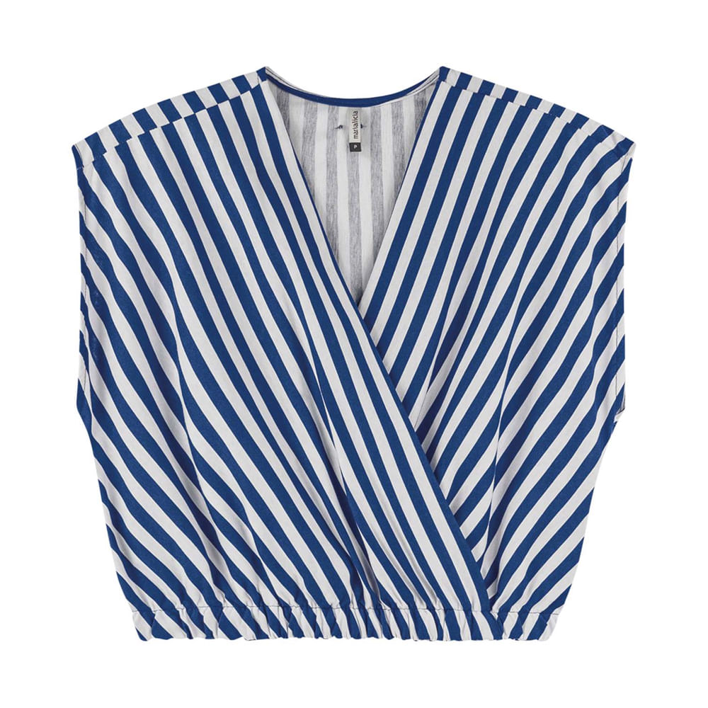 T SHIRT LISTRADA TRANSPASSADA 183161 MARINHO M