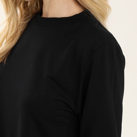 BLUSA CROPPED MC 447 PRETO P