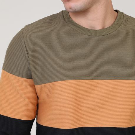 BLUSA MOLETOM GORGURINHO TRICOLOR D00384 MIL/CARAM/PTO M