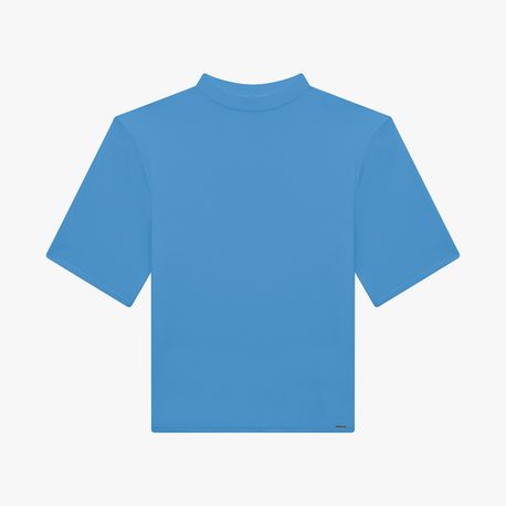 BLUSA MC GOLA ALTA VISCOLYCRA AMPLA 35174 AZUL P