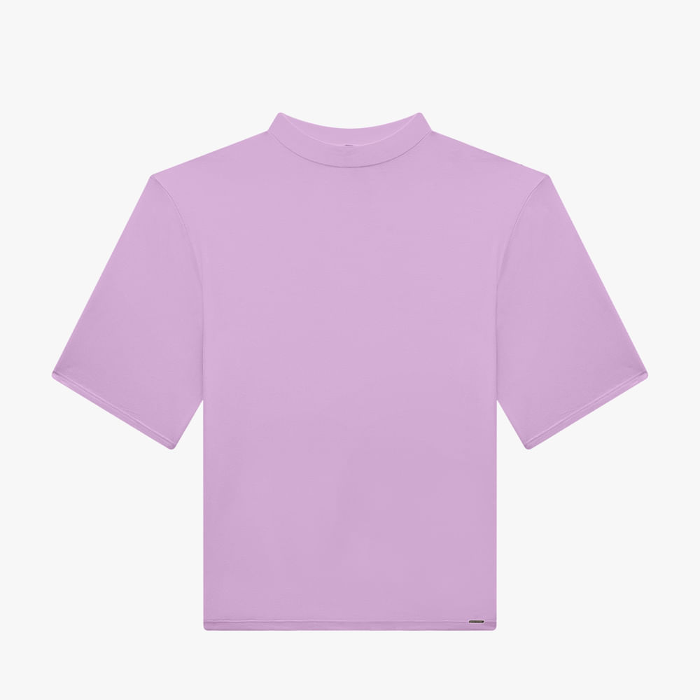 BLUSA MC GOLA ALTA VISCOLYCRA AMPLA 35174 LILAS P