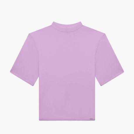 BLUSA MC GOLA ALTA VISCOLYCRA AMPLA 35174 LILAS M