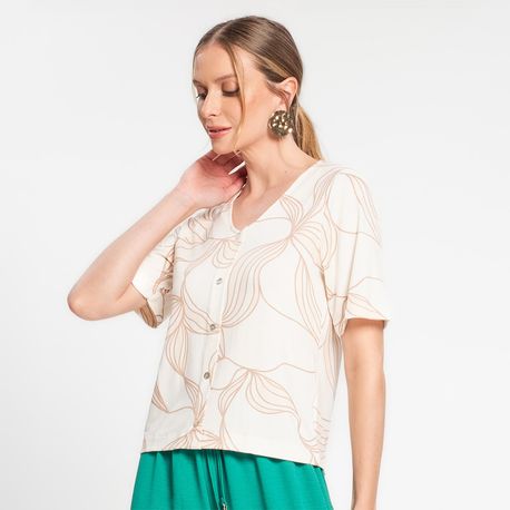 BLUSA CAMISA EST 616843 OFF WHITE P