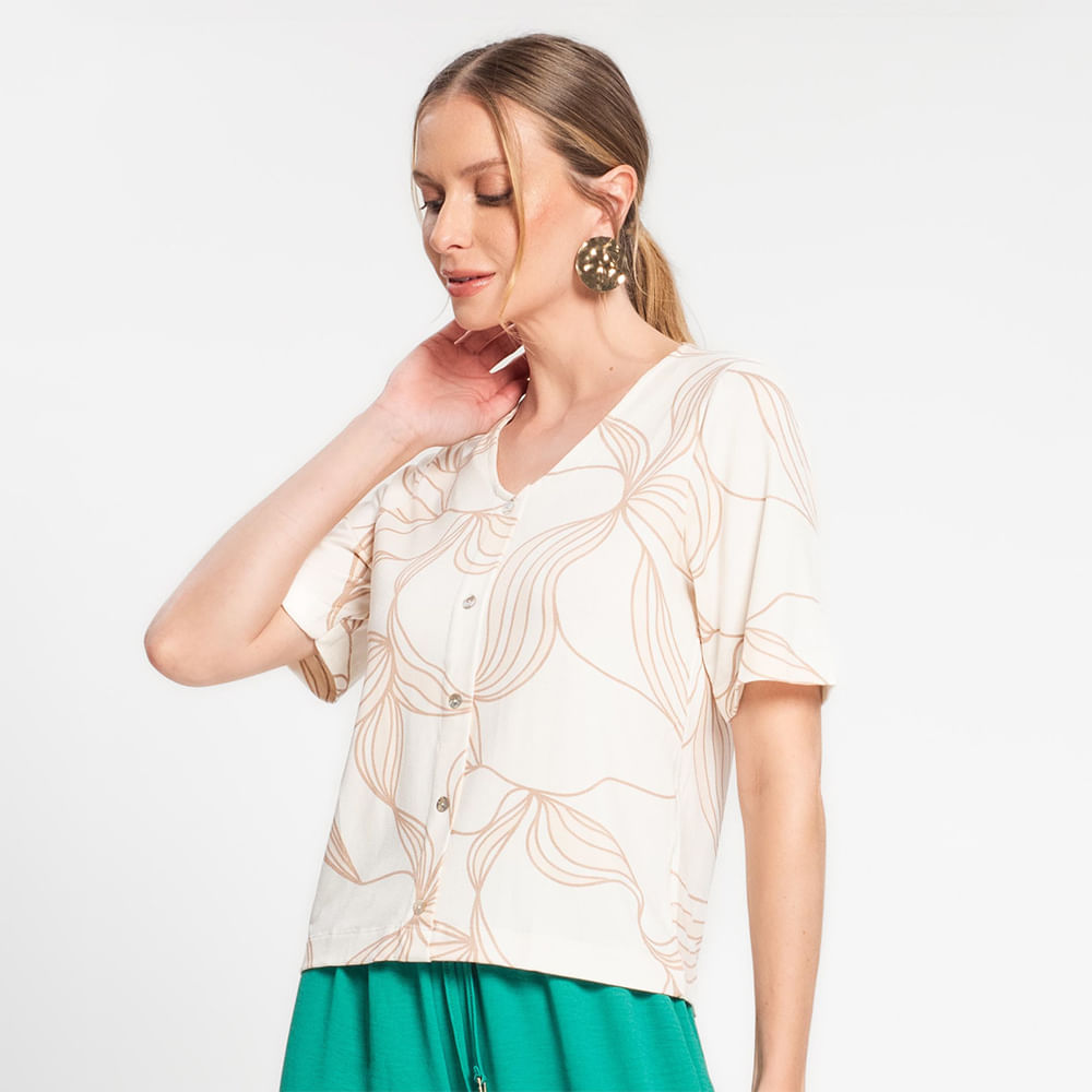 BLUSA CAMISA EST 616843 OFF WHITE P