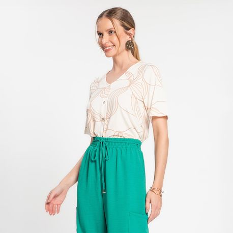 BLUSA CAMISA EST 616843 OFF WHITE P
