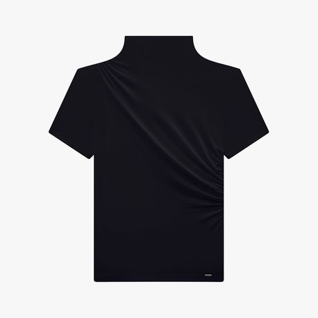 BLUSA MC ALTERNECK FRANZIDO 35169 PRETO P