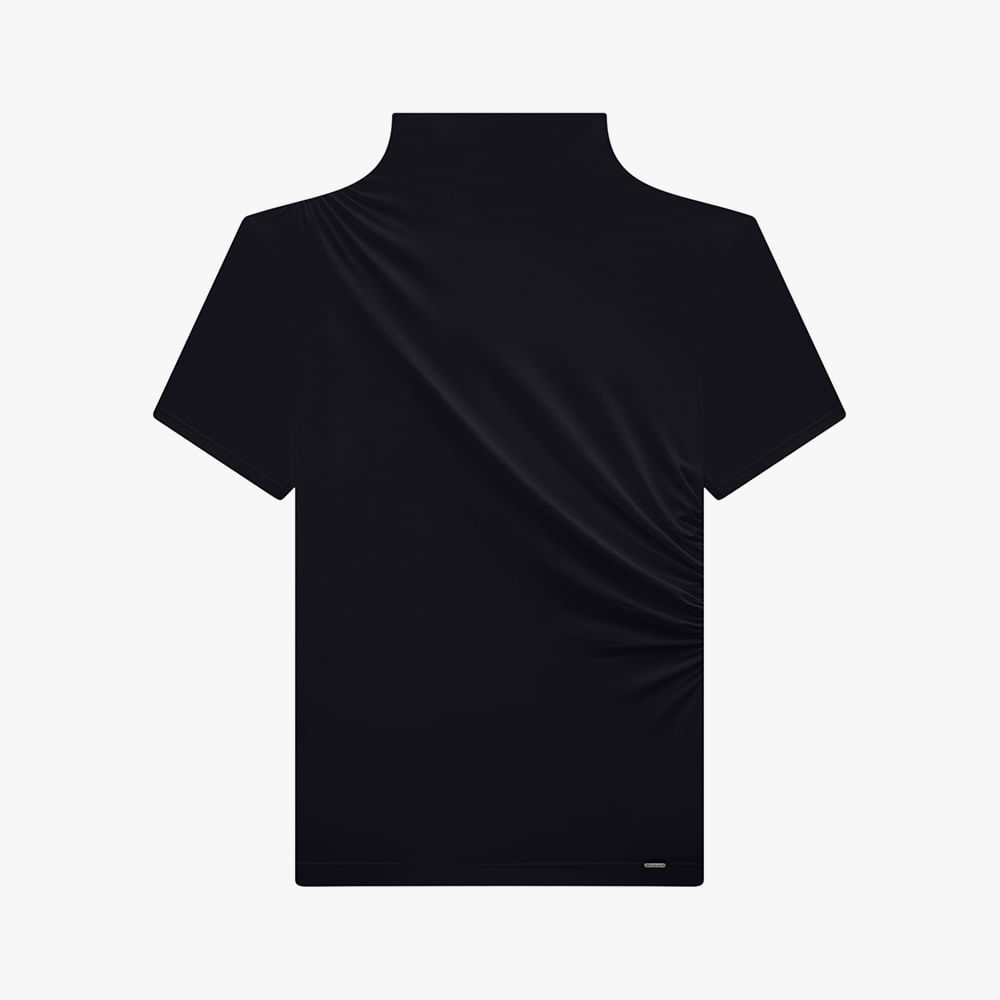 BLUSA MC ALTERNECK FRANZIDO 35169 PRETO P