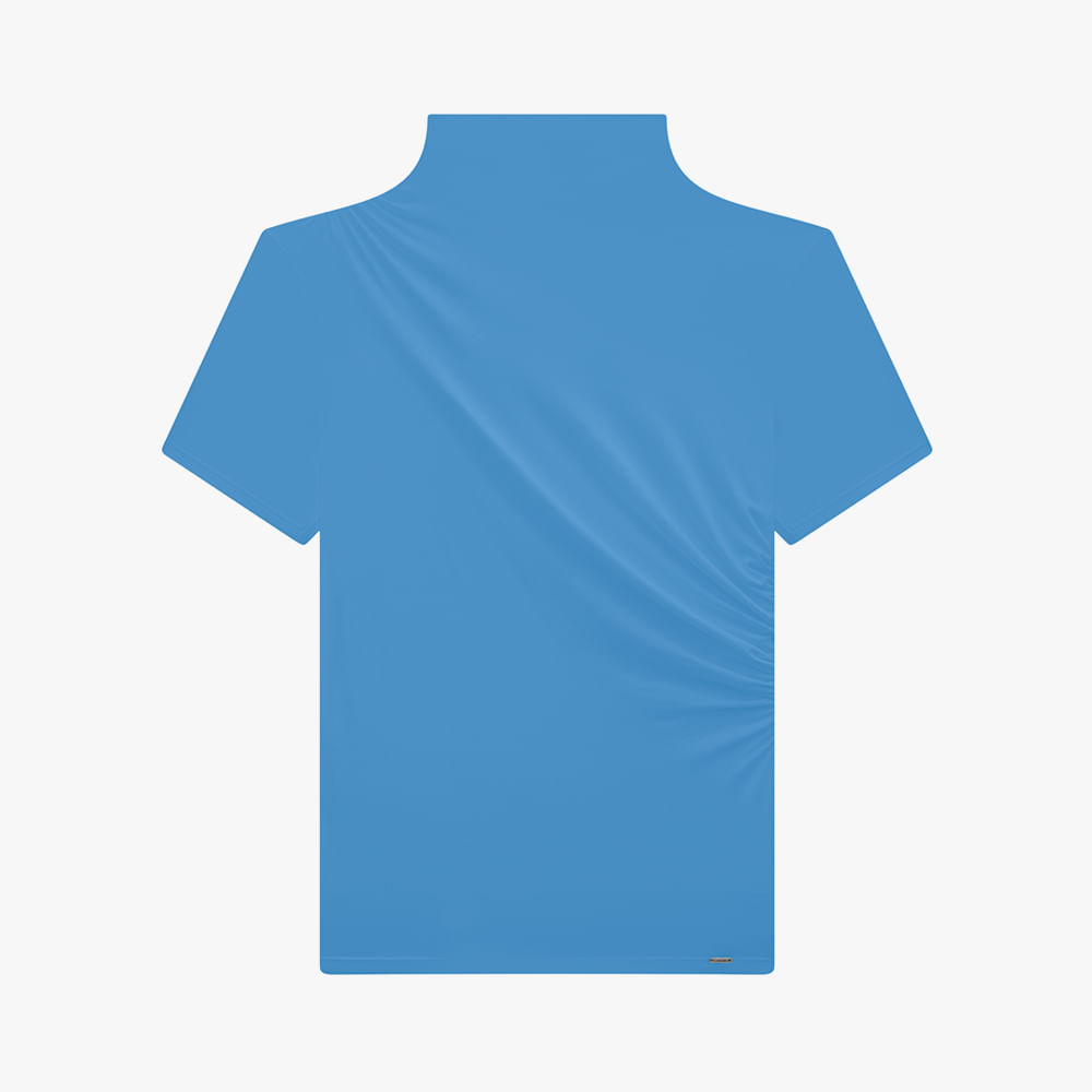 BLUSA MC ALTERNECK FRANZIDO 35169 AZUL P