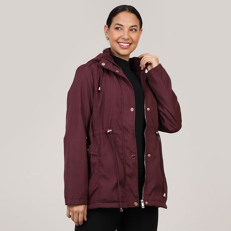 PARKA NYLON PELO 690101 VINHO P