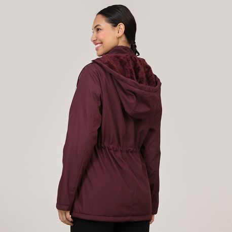 PARKA NYLON PELO 690101 VINHO P