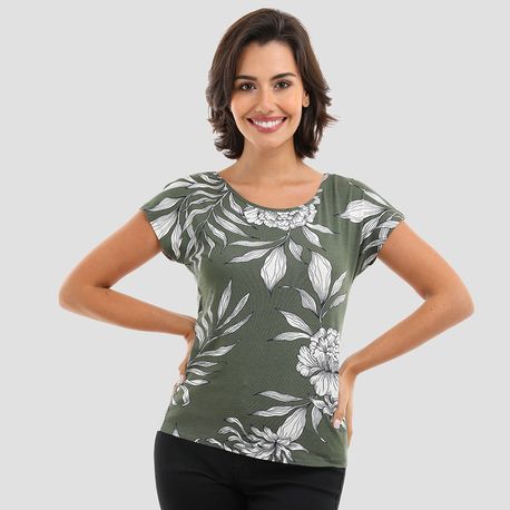 T SHIRT FLORAL 91344DI-6053 ESTAMPADO P