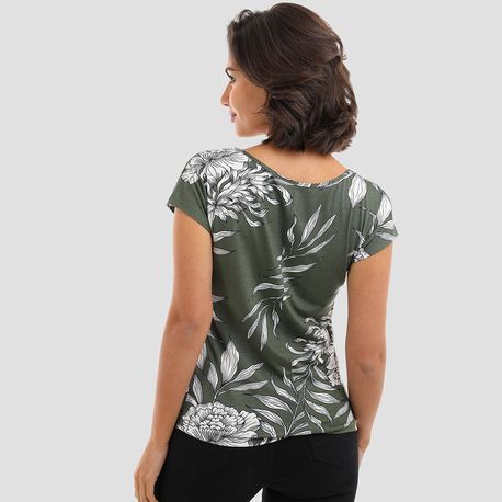 T SHIRT FLORAL 91344DI-6053 ESTAMPADO P