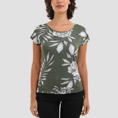T SHIRT FLORAL 91344DI-6053 ESTAMPADO P