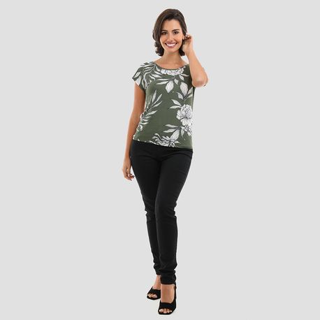 T SHIRT FLORAL 91344DI-6053 ESTAMPADO P