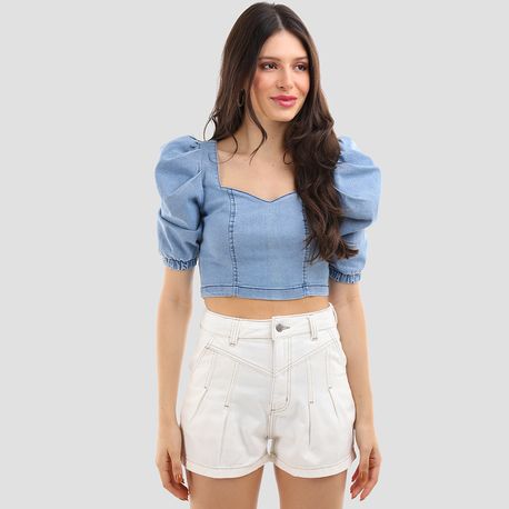CROPPED PRINCESA LYCRA ZIPER 139460 JEANS CLARO 36