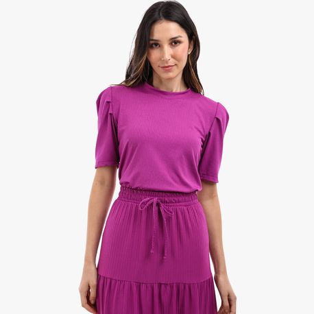BLUSA CANELADA MC 4724 PINK P
