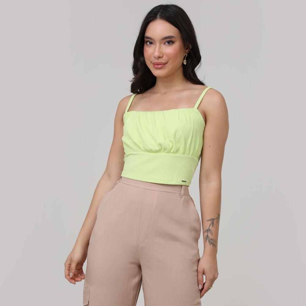 REGATA CROPPED CANEL FRANZIDO 39184 VERDE GG