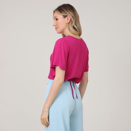 BLUSA MC COM AMARRACAO 616195 PINK P
