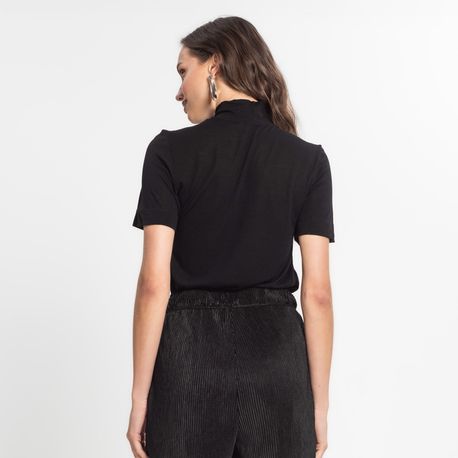 BLUSA MC ALTERNECK TRICOT E14436 PRETO P