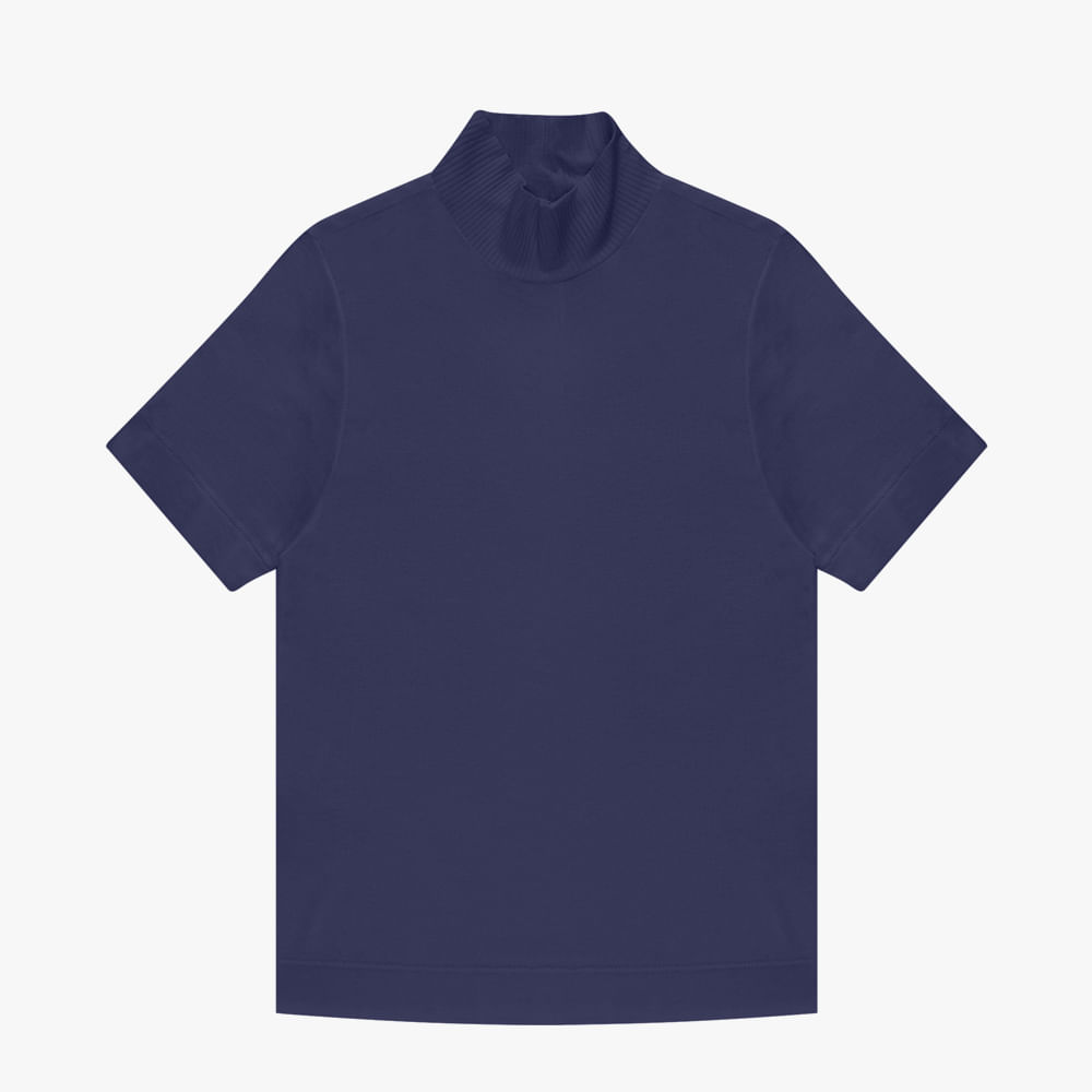 BLUSA MC ALTERNECK TRICOT E14436 MARINHO P