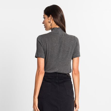 BLUSA MC ALTERNECK TRICOT E14436 MESCLA P