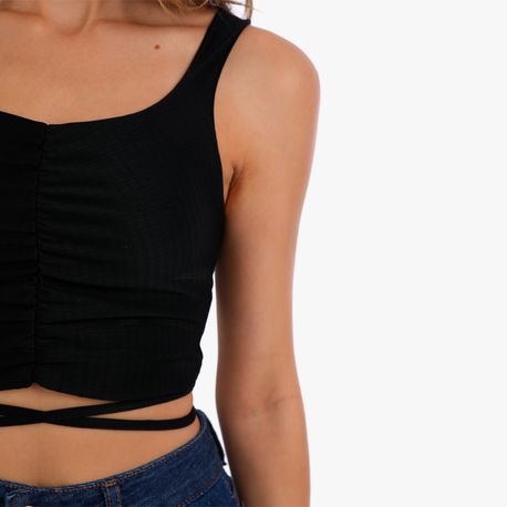 TOP FRANZIDO AMARR DIF 27852 PRETO P