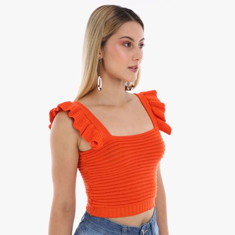 CROPPED TRICOT BABADO 322 CORAL M