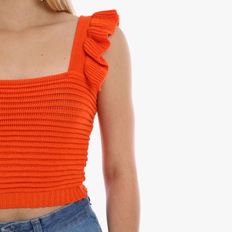 CROPPED TRICOT BABADO 322 CORAL M