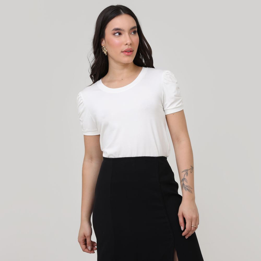 BLUSA MC PRINCESA ELASTICO 220210 OFF WHITE P