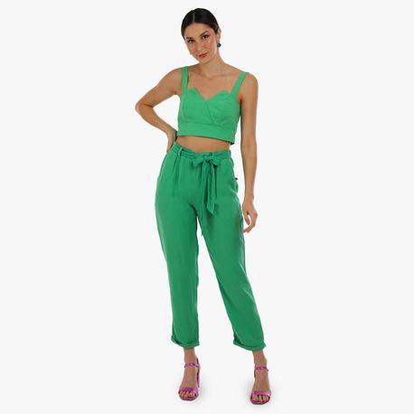 TOP LINHO RECORTES VERDE 11194 VERDE P