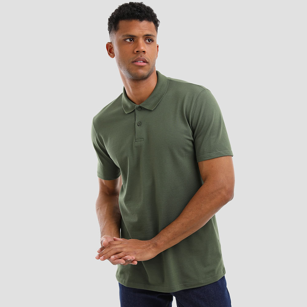 POLO BASICA  PIQUET STRECH 1000004425 MILITAR P