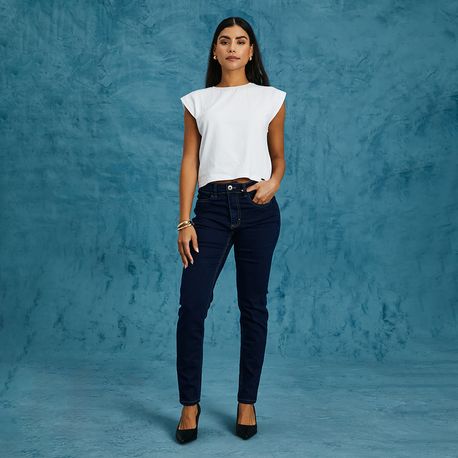 CALÇA JEANS SKINNY AMACIADA 131843 JEANS 36