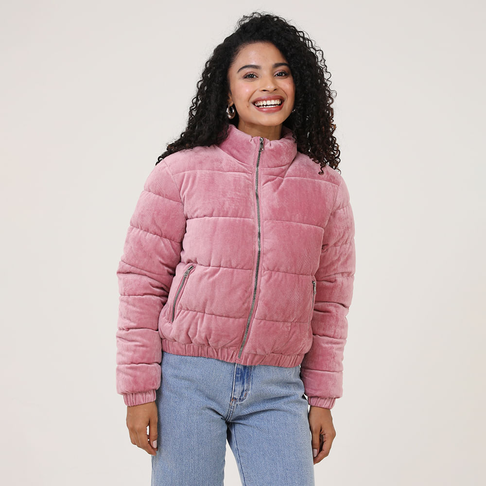 JAQUETA PUFFER SUEDE 620314 ROSA M