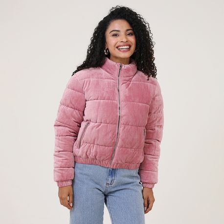 JAQUETA PUFFER SUEDE 620314 ROSA GG