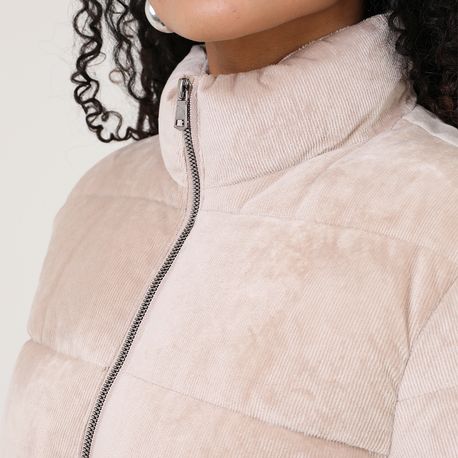 JAQUETA PUFFER SUEDE 620314 BEGE P