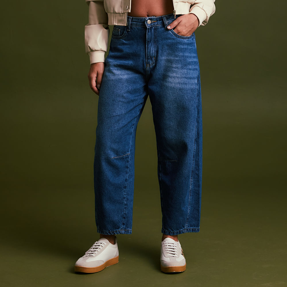 CALÇA JNS BALLOON LAV MÉDIA BIGODES L39651 JEANS 36