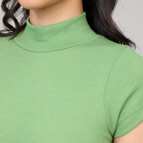 BLUSA  MC CANEL  GOLA ALTA 03 2 05 VERDE P