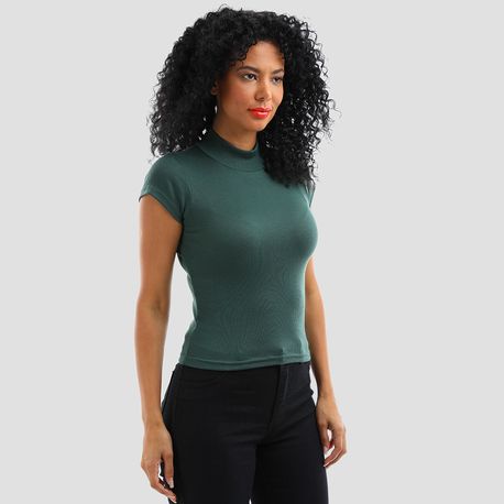 BLUSA  MC CANEL  GOLA ALTA 03 2 05 MILITAR M